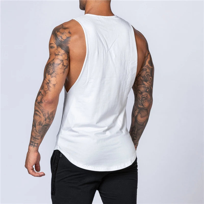 Tank Top de Algodón para Hombre – Camiseta Sin Mangas de Gym, Fitness, Jogging y Bodybuilding, Transpirable, Cuello Redondo, Casual Muscle Vest