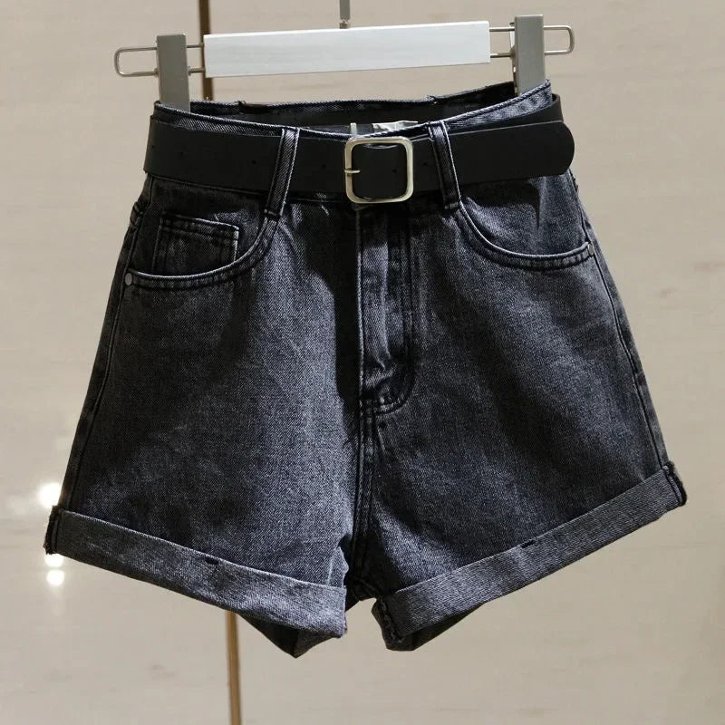 Shorts Vaqueros Mujer Verano | Denim Oversize Cintura Alta Pierna Ancha Streetwear