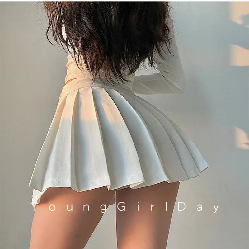 Falda Mini Plisada Mujer 2024 | Falda-Tenis Irregular con Shorts Integrados