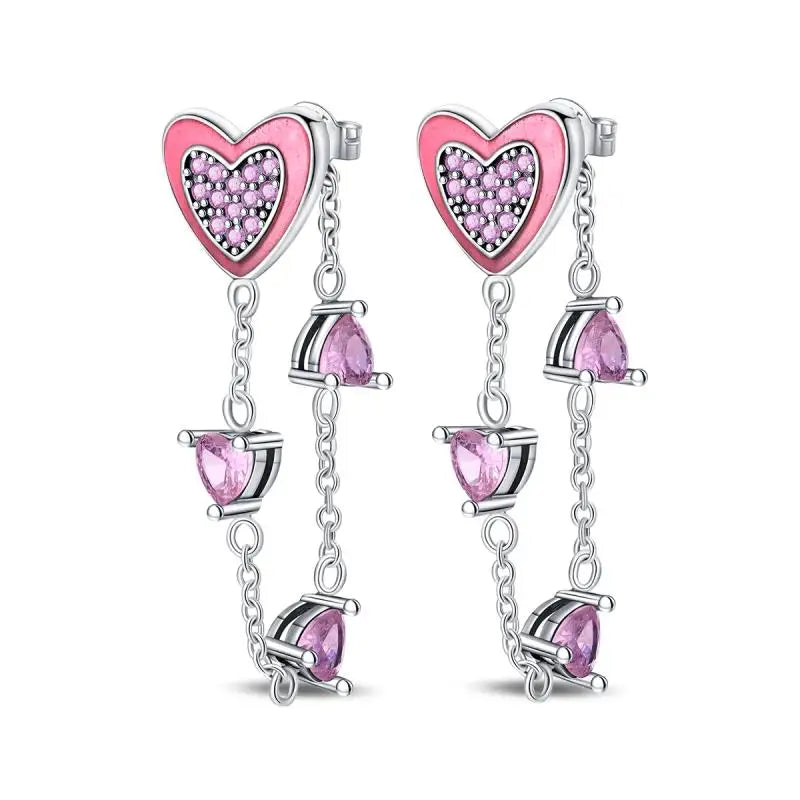 Aretes Primavera Plata 925 | Abeja, Flor y Mariposa | Aros Dobles Mujer