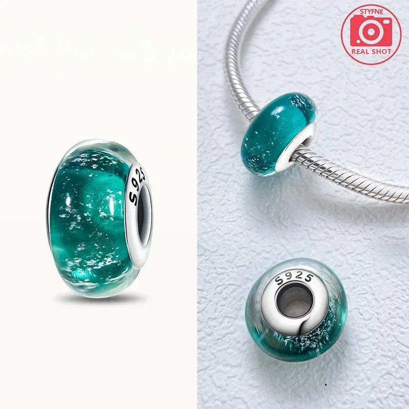Cuenta Murano en Plata 925 | Beads de Vidrio de Colores para Pulsera Pandora Original
