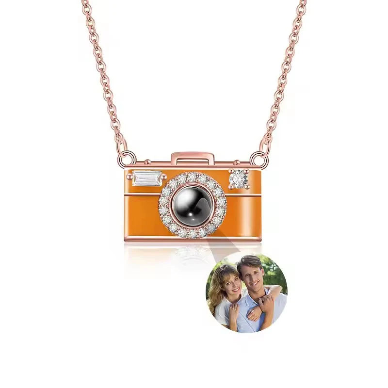 Collar personalizado con foto â Dije proyector de imagen para mujer, joyerĂa Ășnica y regalo especial