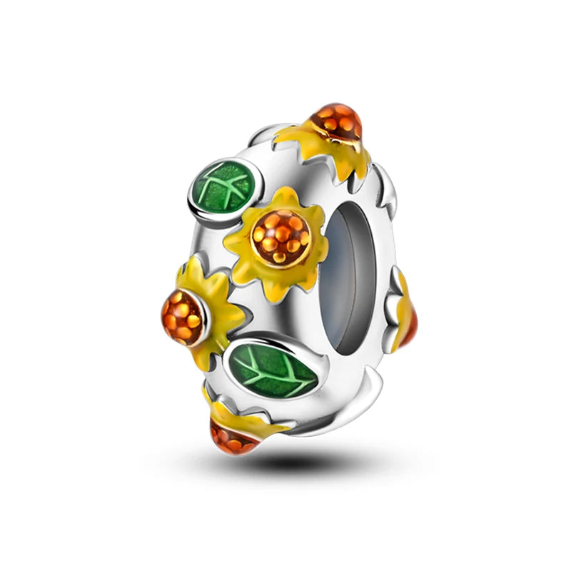 Charm de Plata 925 Araña, Mariposa y Zirconia – Abalorios Elegantes para Pulseras Originales 3mm