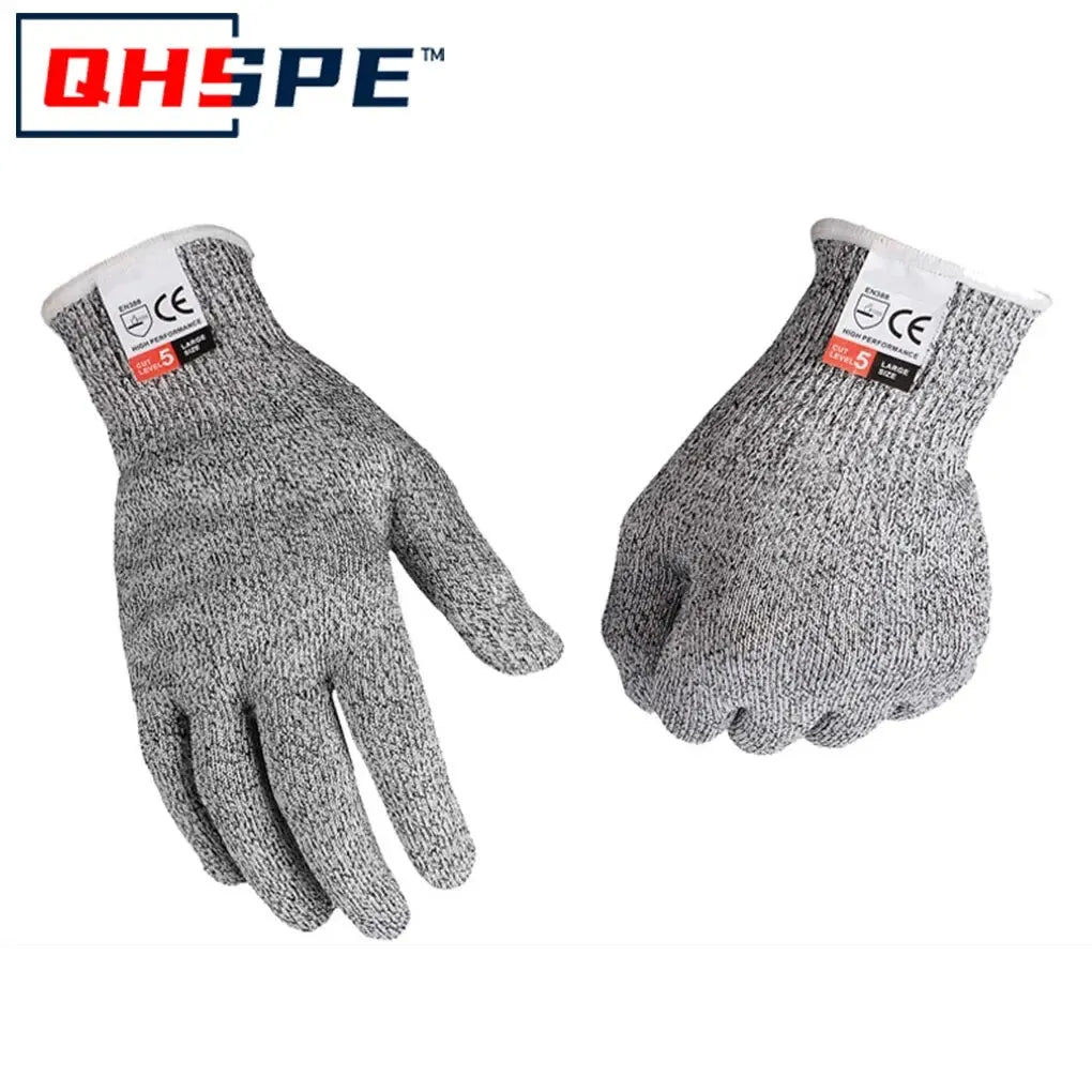 Guantes de Cocina Anticorte Nivel 5 – Guantes de Seguridad HPPE Resistentes a Cortes y Arañazos para Vidrio, Jardinería y Uso Doméstico