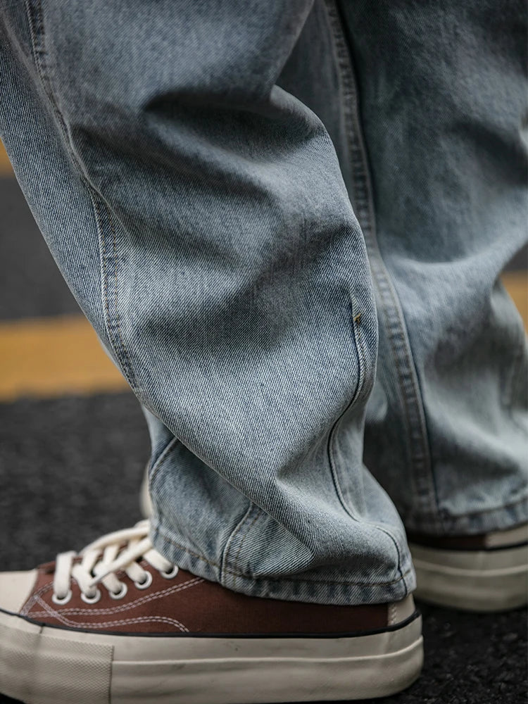 Jeans Baggy Hombre Estilo Japonés | Pantalón Denim Vintage Oversize Recto Streetwear Skate 2025