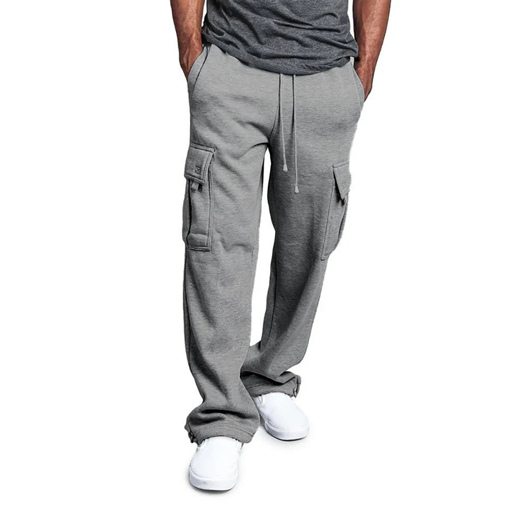 Pantalón Jogger Hombre Oversize | Sweatpants Deportivos Streetwear con Múltiples Bolsillos