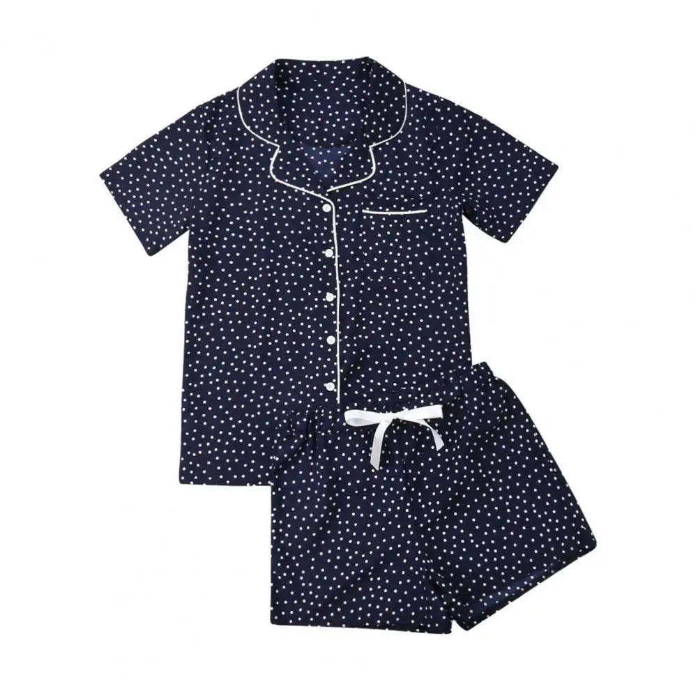 Pijama Mujer Verano 2 Piezas | Conjunto Camisa Cuello Clásico + Shorts