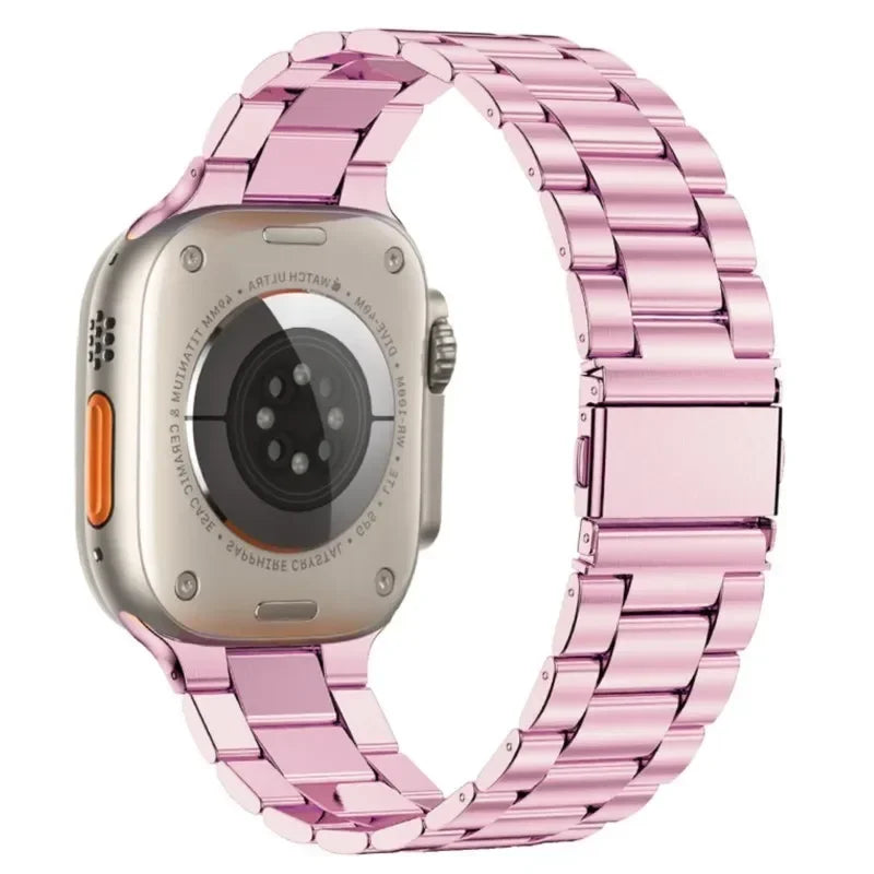 Correa de Acero Inoxidable para Apple Watch | Pulsera Metálica Ajustable 38/40/41mm - 42/44/45mm - Ultra 49mm | Compatible con Series SE/3/4/5/6/7/8