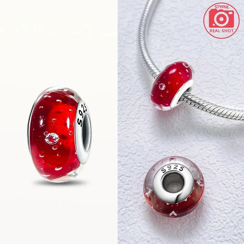 Cuenta Murano en Plata 925 | Beads de Vidrio de Colores para Pulsera Pandora Original