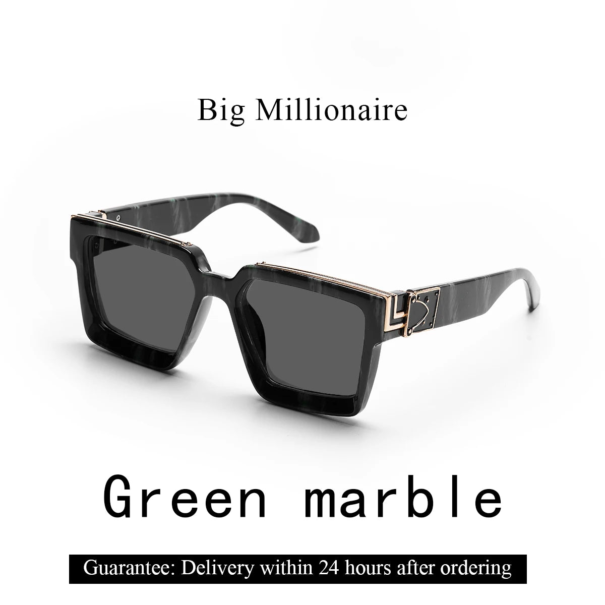 Gafas de Sol Retro Negras Millionaire | Lujo Cuadradas Unisex Hombre & Mujer 2025
