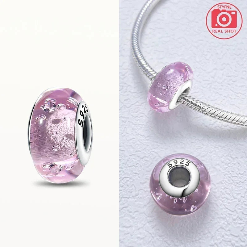 Cuenta Murano en Plata 925 | Beads de Vidrio de Colores para Pulsera Pandora Original