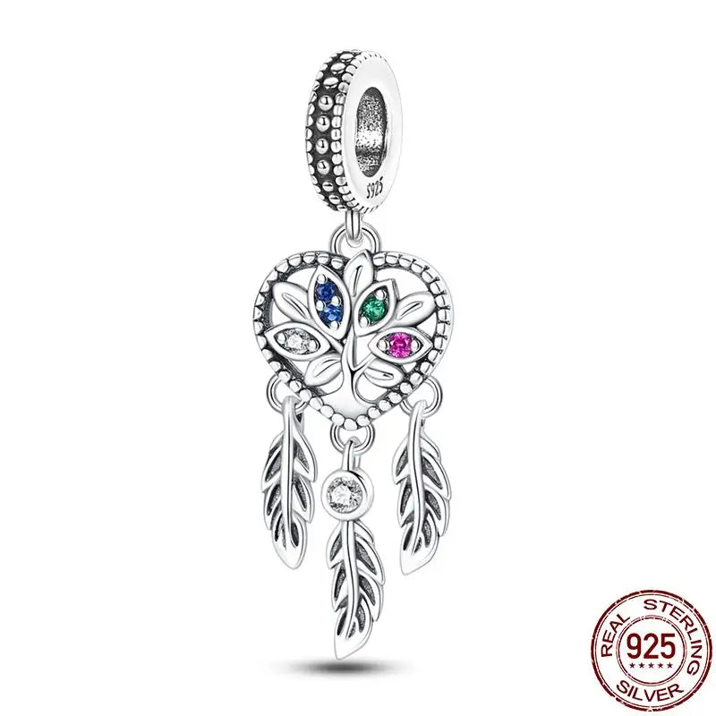 Charm camaleón y luciérnaga que brilla en la oscuridad – Plata 925 para pulsera tipo Pandora, joyería DIY única