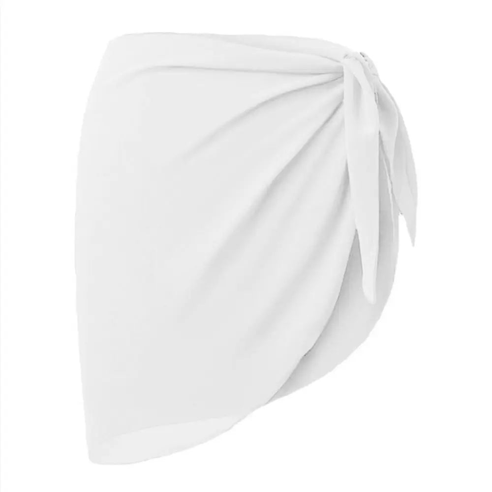 Falda Playera Mujer 2025 | Sarong Corto Chiffon Cubrebikini Verano