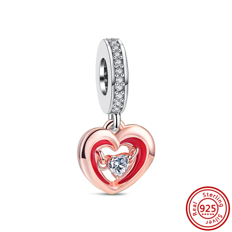 Charm sorpresa de plata 925 estilo estrella y corazón – Bolsa sorpresa random para pulsera DIY mujer