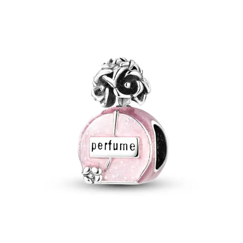 Charm Espejo Mágico Princesa Ángel Rosa en Plata 925 – Beads Compatibles Pandora Mujer Joyería DIY