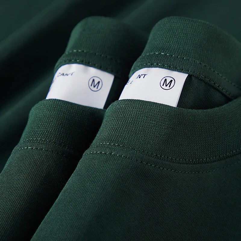 Camiseta Hombre 2025 | Oversize Algodón Pesado Manga Corta para Verano