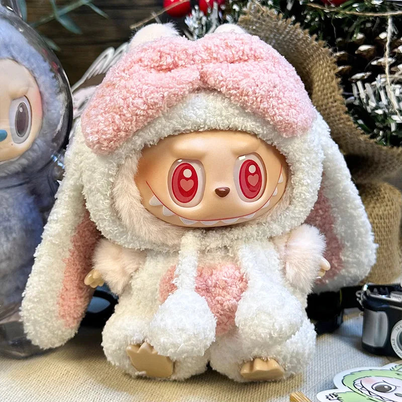 Ropa de Muñeco de Peluche 17cm | Accesorios Mini para Labubu Kpop Idol - Traje de Tiburón DIY