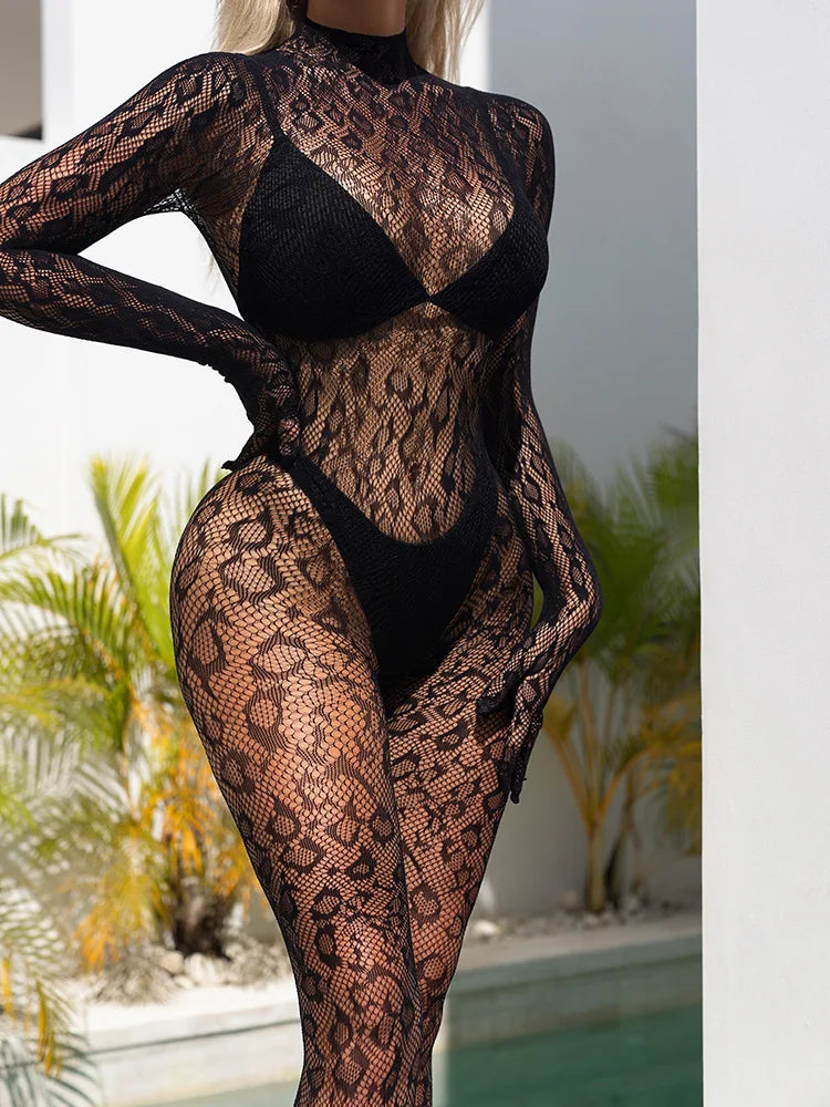 Body de Malla Mujer 2025 | Jumpsuit Sexy Transparente Lencería Nocturna