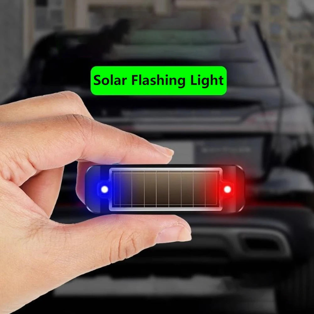 Mini Luz de Advertencia Solar LED para Coche | Lámpara Antirrobo Simulada | Luz de Seguridad Nocturna Inalámbrica