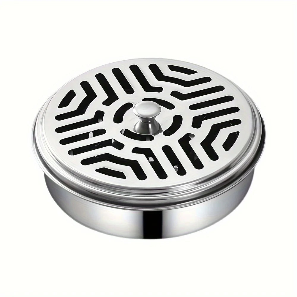 Porta Espiral Antimosquitos con Tapa – Caja y Bandeja de Hierro Multifuncional para Hogar, Camping, Sala y Cocina
