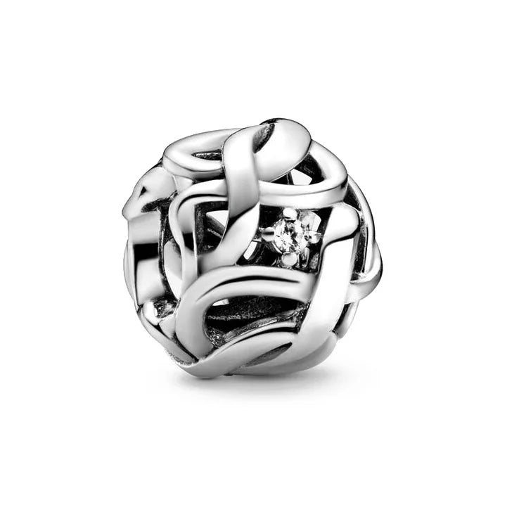 Charm Plata 925 Árbol de la Familia, Pluma, Copo de Nieve y Niño | Dijes Colgantes Compatibles con Pulseras Pandora