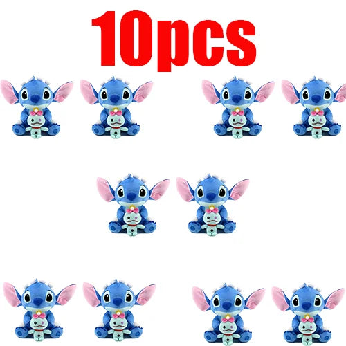 Peluche Stitch Disney 4/8 Pulgadas – Muñeco de Peluche Azul/Rosa | Juguete Anime Lilo & Stitch Regalo para Niños