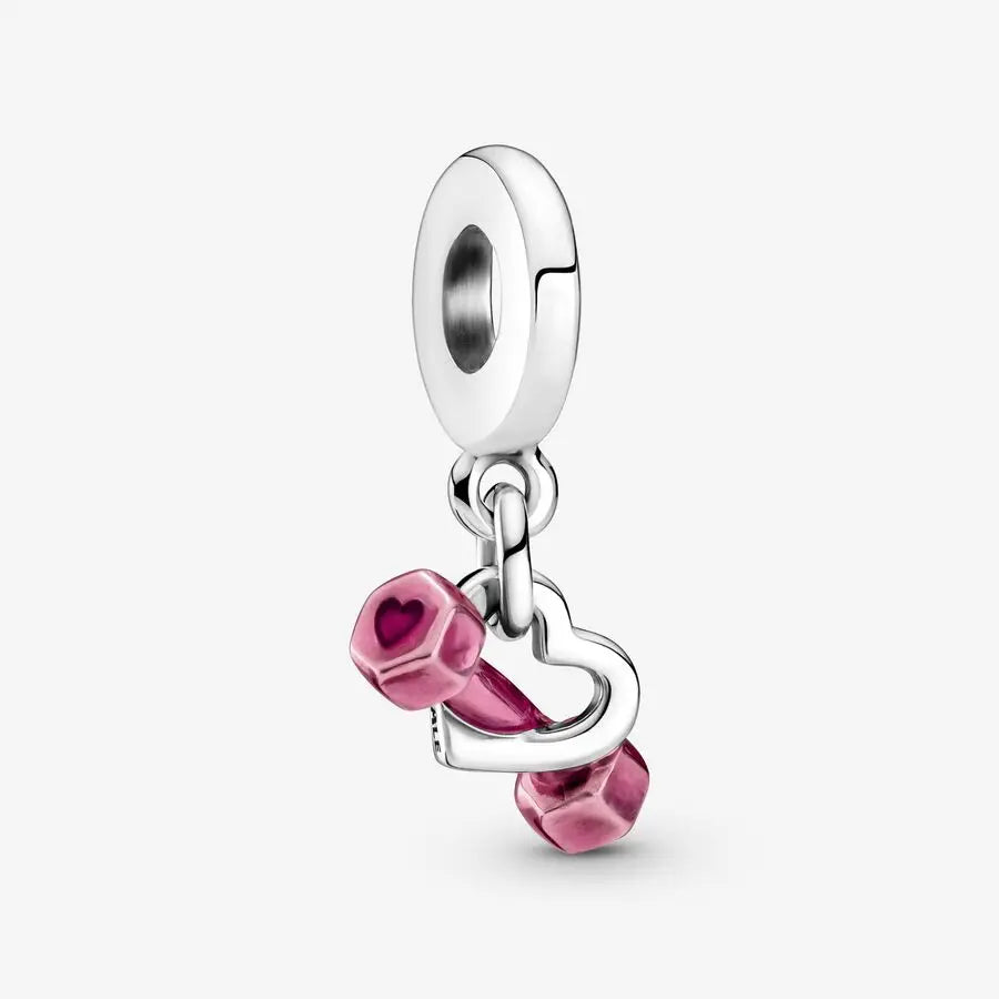 Charm flor margarita rosa de plata 925 – Colgante en forma de flor para pulsera tipo Pandora, joyería elegante para mujer