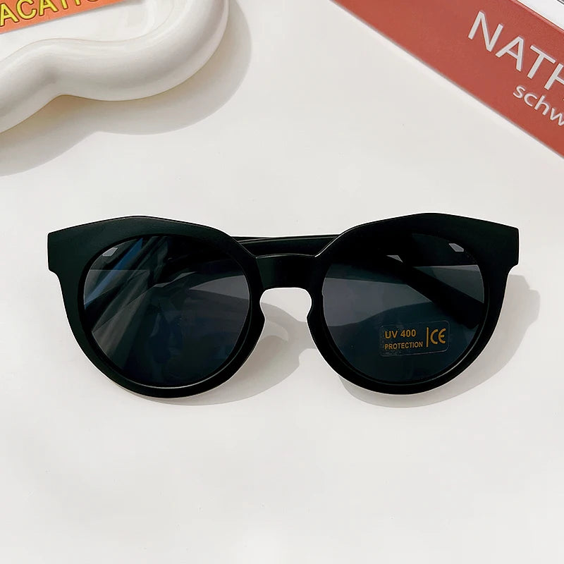 Gafas de Sol Vintage Redondas para Niños | Protección UV400 Acrílico Frosted