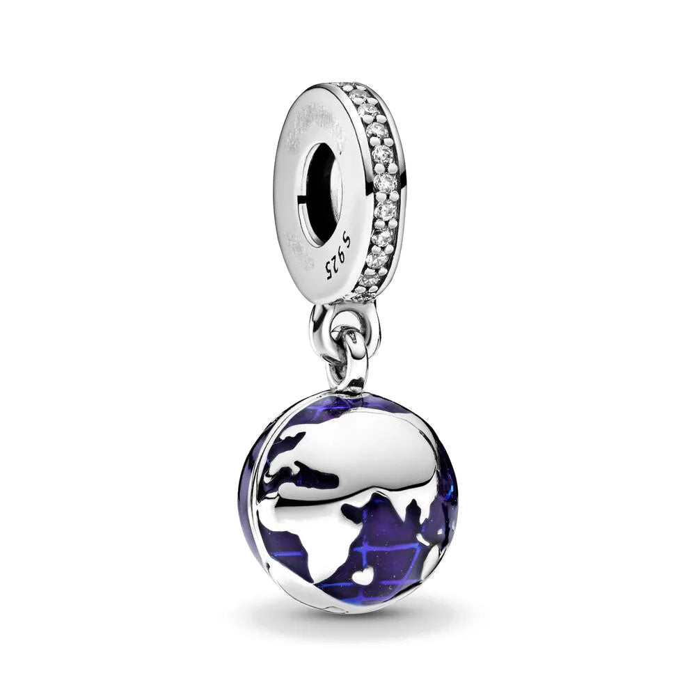 Charm Serie Océano en Plata 925 – Abalorios Tortuga, Cangrejo y Sirena para Pulsera Original Mujer