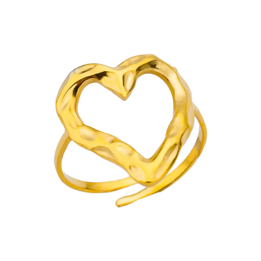 Anillos Clásicos de Acero Inoxidable 316L para Mujer - Color Dorado de Lujo Antialérgico y Duradero