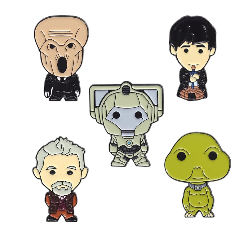 Pins de Dibujos Animados Anime – Broches Esmaltados de Monje Tierno, Chapas Divertidas para Regalo