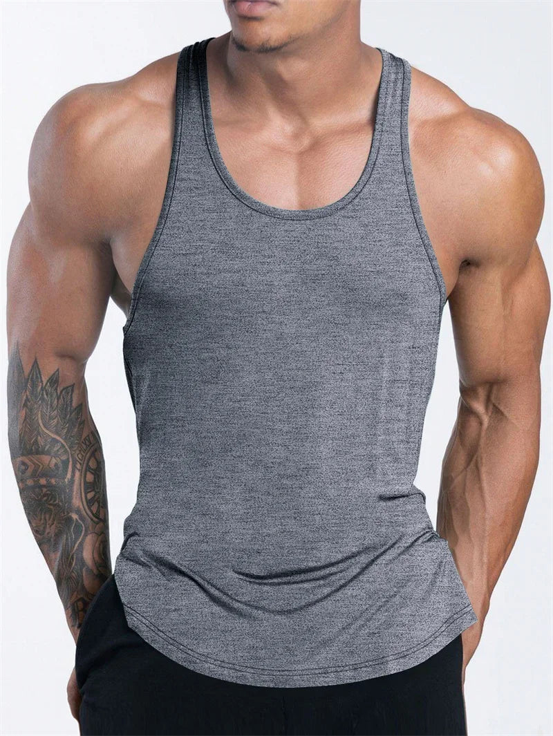 Tank Top Deportivo para Hombre – Fitness, Gym, Running y Basketball, Verano, Secado Rápido, Transpirable y Corte Loose