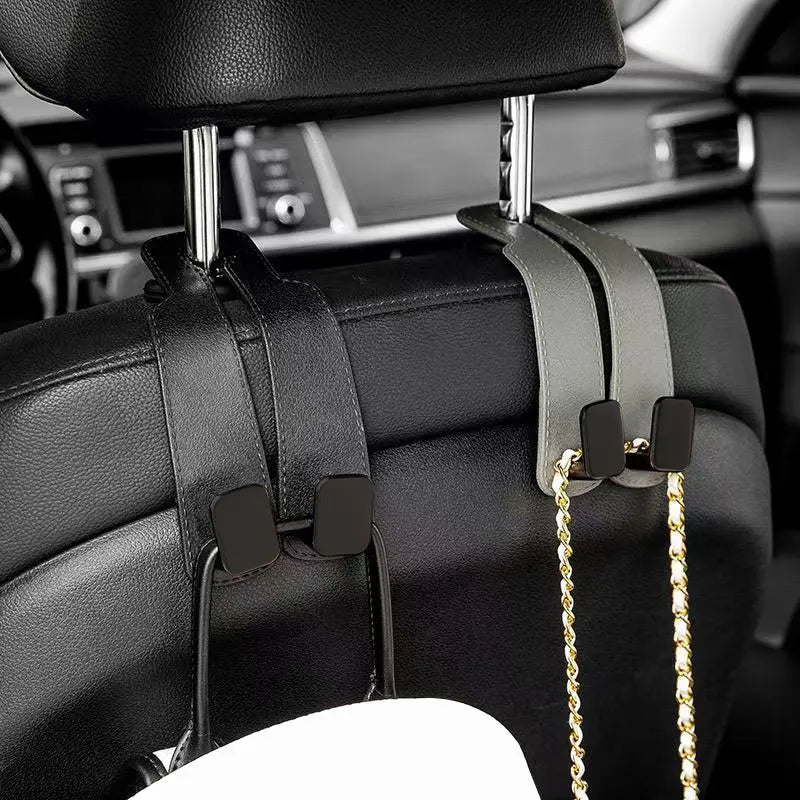 Ganchos ReposaCabezas para Coche – Organizador de Asiento Trasero | Soporte para Bolsos, Mochilas y Compras