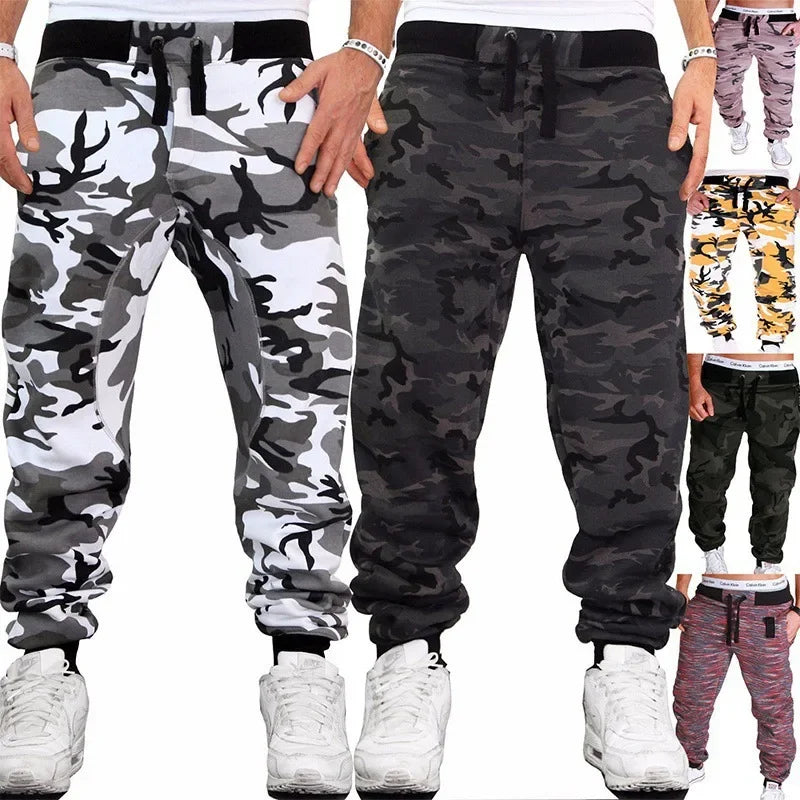 Pantalones Jogger de Running para Hombre 2025 – Cargo Camuflaje, Elásticos, Con Cordón y Múltiples Bolsillos, Casual y Deportivos