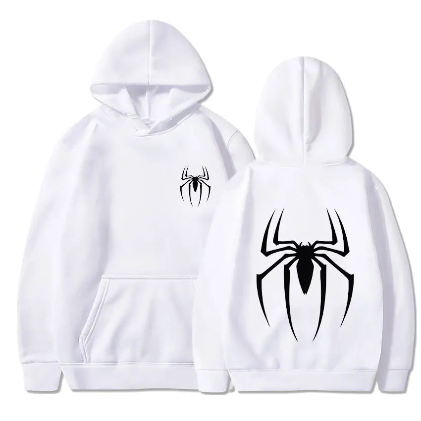Hoodie Y2K Spider – Sudadera Streetwear Hombre Oversize, Estilo Retro Hip Hop Punk