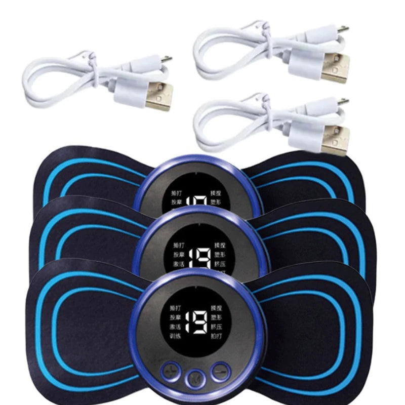 Masajeador Eléctrico Portátil de Cuello y Hombros | EMS Mini Recargable con Pulso Terapéutico para Dolor Cervical