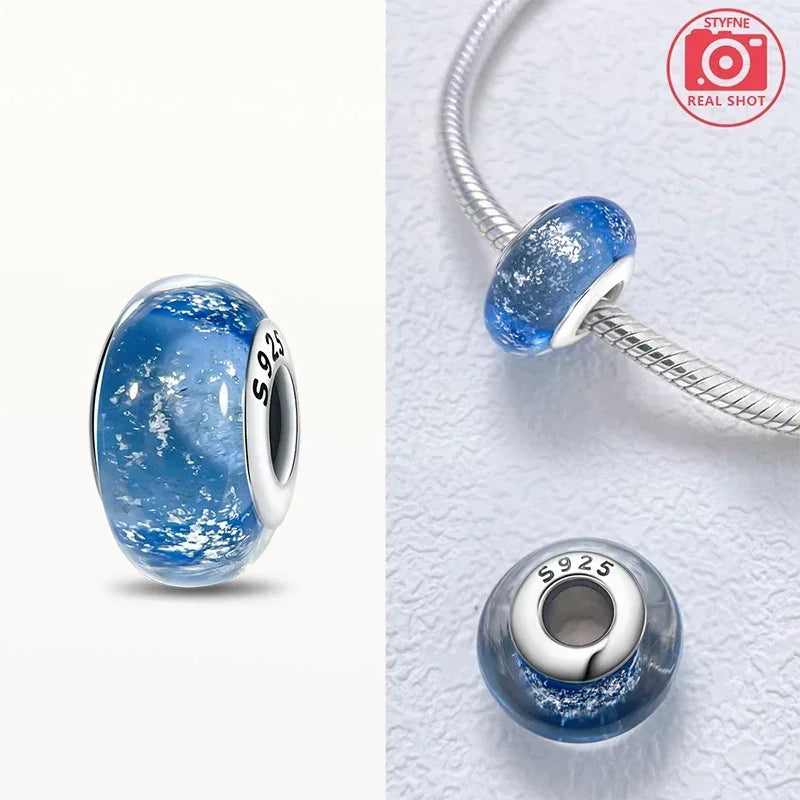 Cuenta Murano en Plata 925 | Beads de Vidrio de Colores para Pulsera Pandora Original