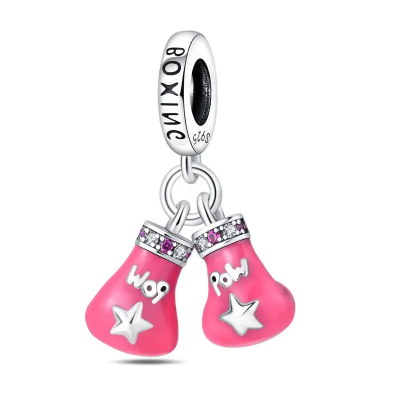 Charm Espejo Mágico Princesa Ángel Rosa en Plata 925 – Beads Compatibles Pandora Mujer Joyería DIY