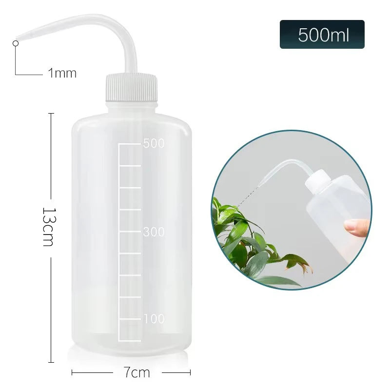 Regadera de Precisión 150/250/500mL – Botella de Plástico con Pico para Riego de Suculentas, Plantas y Flores + Herramientas de Jardinería
