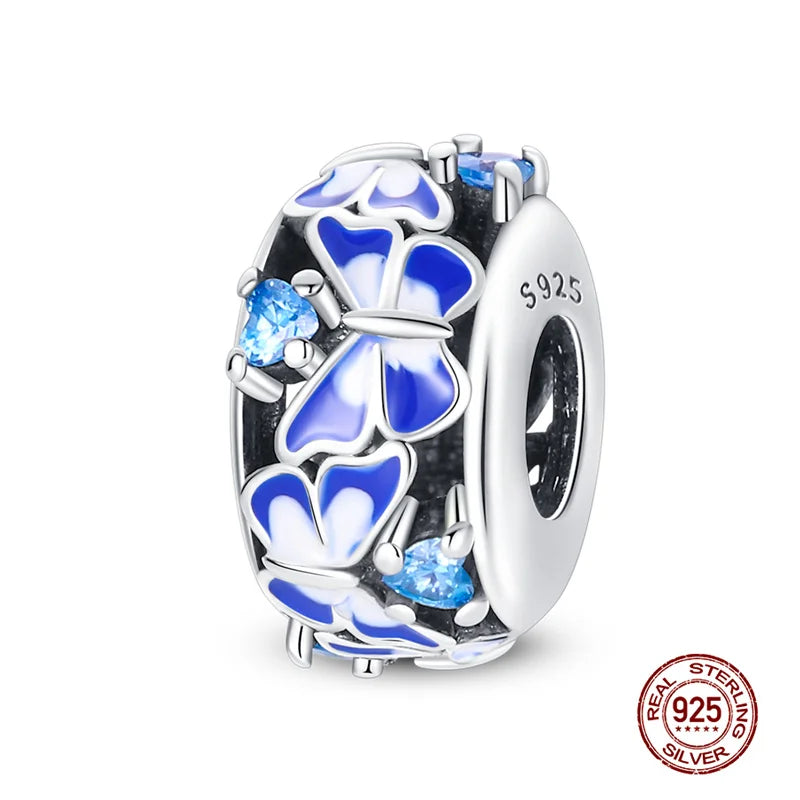 Charm Mariposa de Plata 925 | Dije para Pulsera o Collar 3mm Mujer Joyería Fina
