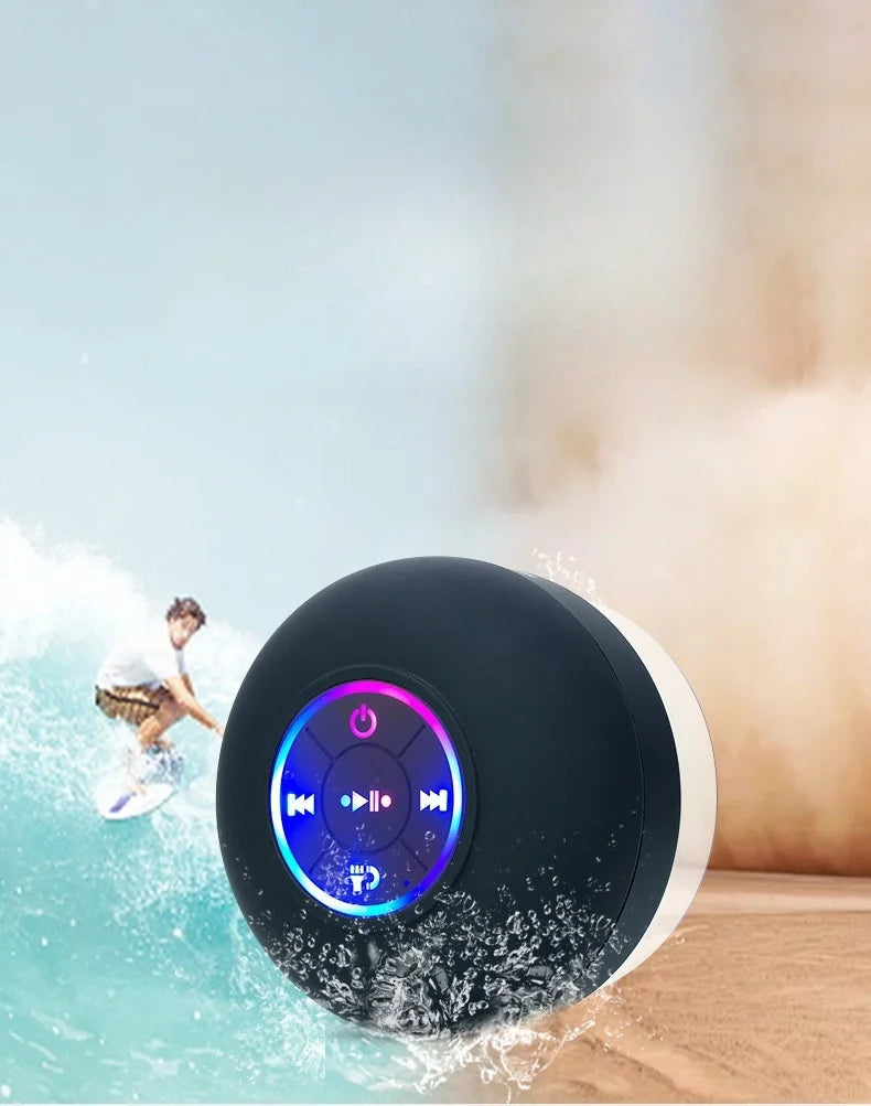 Mini Altavoz Bluetooth Portátil Impermeable con Ventosa | Parlante Estéreo Inalámbrico IPX4 para Baño, Ducha, Cocina y Deporte