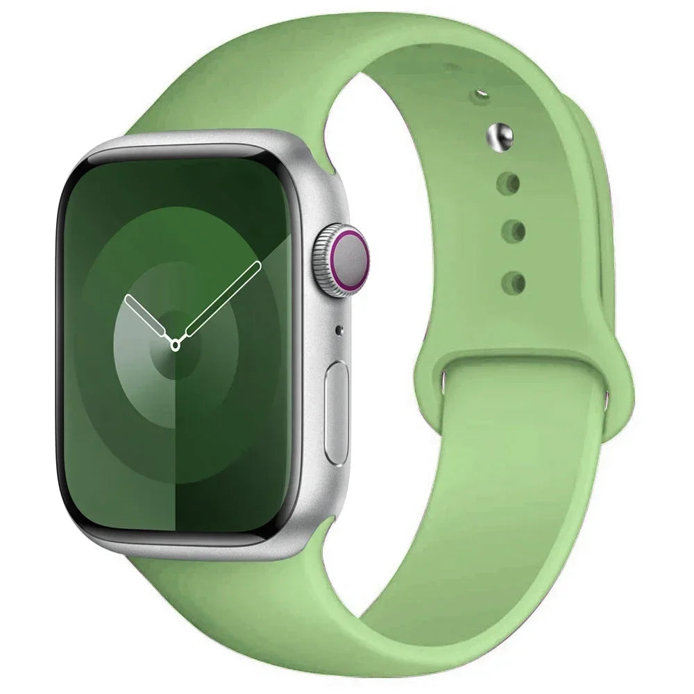 Correa de silicona para Apple Watch – Compatible Ultra 2, Series 9-3, SE (38mm-49mm)