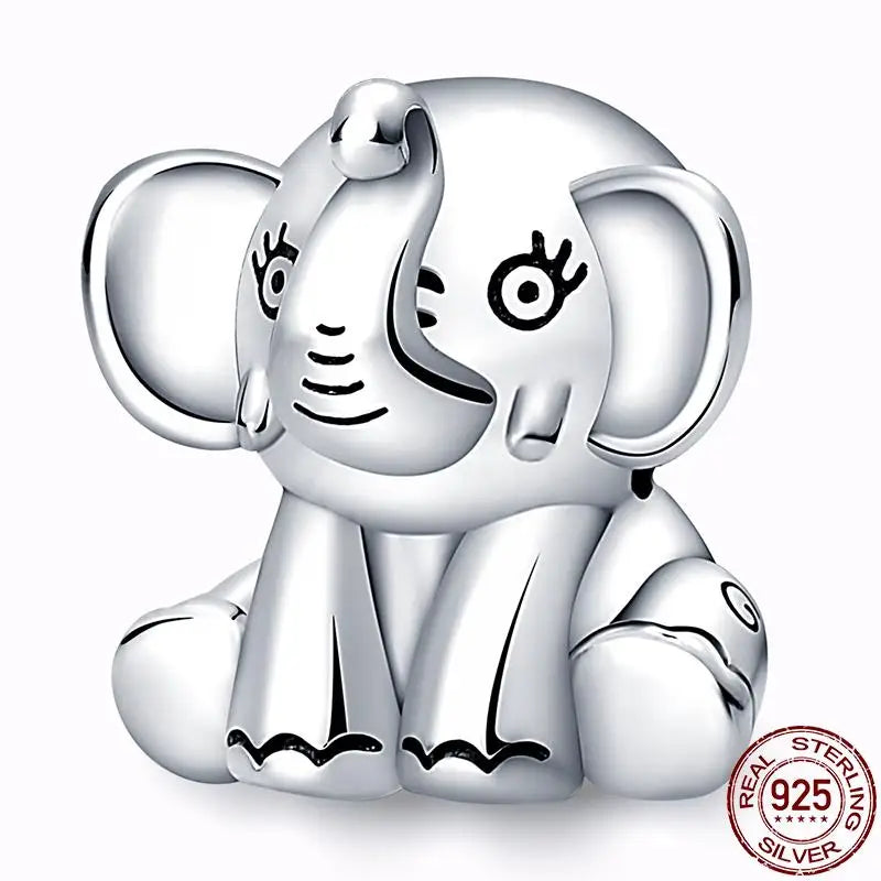 Charm animal mascota en plata 925 – Abalorio elegante para pulsera o collar tipo Pandora, joyería personalizada mujer