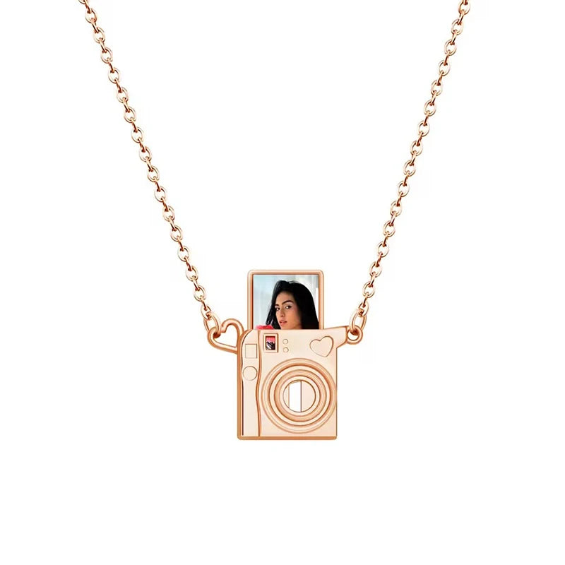 Collar personalizado con foto â Dije proyector de imagen para mujer, joyerĂa Ășnica y regalo especial