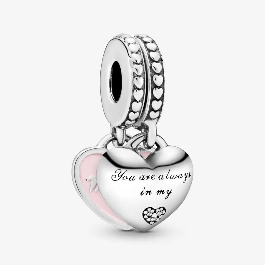 Charm flor margarita rosa de plata 925 – Colgante en forma de flor para pulsera tipo Pandora, joyería elegante para mujer
