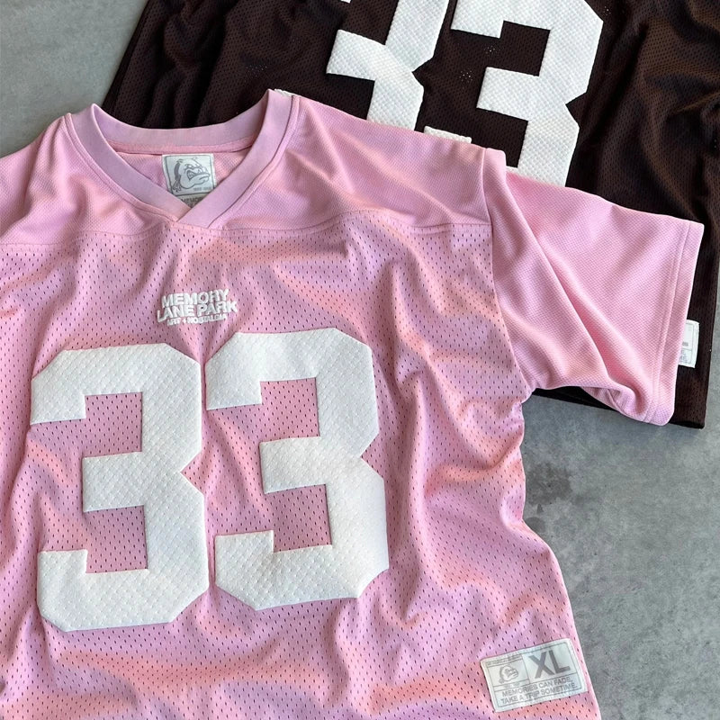 Camiseta Deportiva Unisex 2025 | Mesh Transpirable Estilo Y2K Retro Oversize