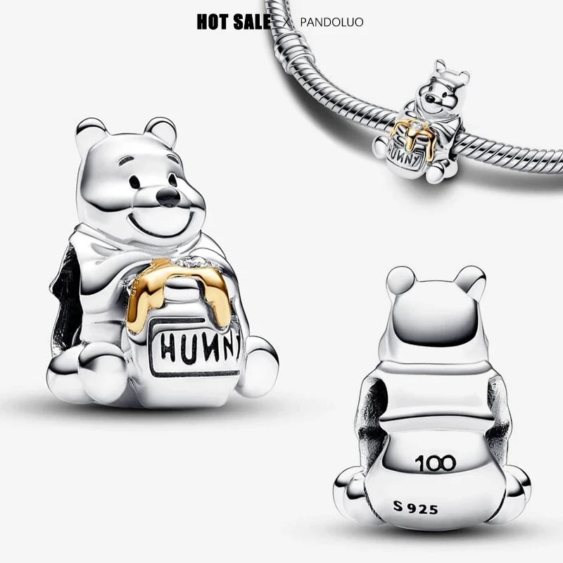 Charm Navideño Disney en Plata 925 – Abalorios Mickey y Minnie para Pulseras Originales Mujer