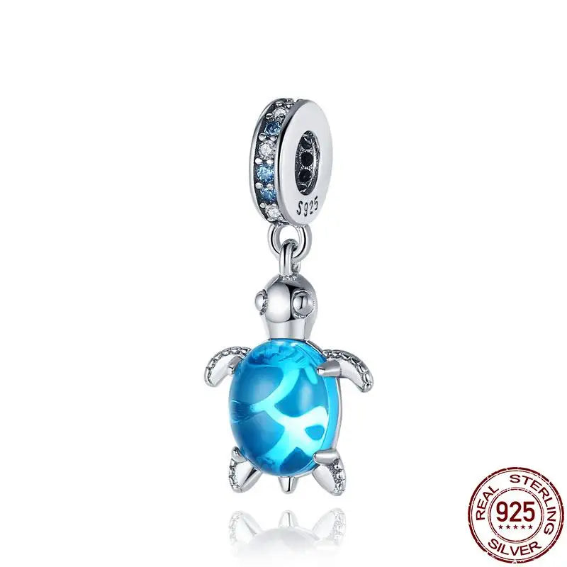 Charm camaleón y luciérnaga en plata 925 – Dije animal brillante, compatible Pandora, pulsera y collar mujer