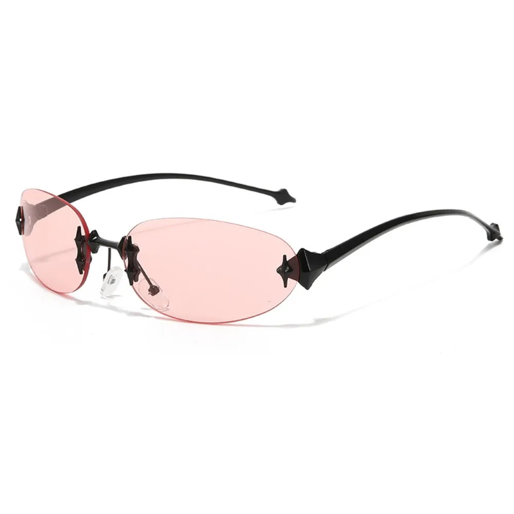 Gafas de Sol Y2K Retro Sin Montura | UV400 Protección | Estilo Vintage Ligero