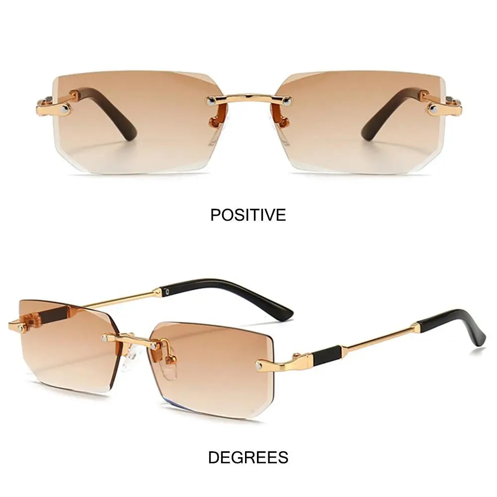 Gafas de Sol Rectangulares Y2K Sin Montura | UV400 Unisex Vintage